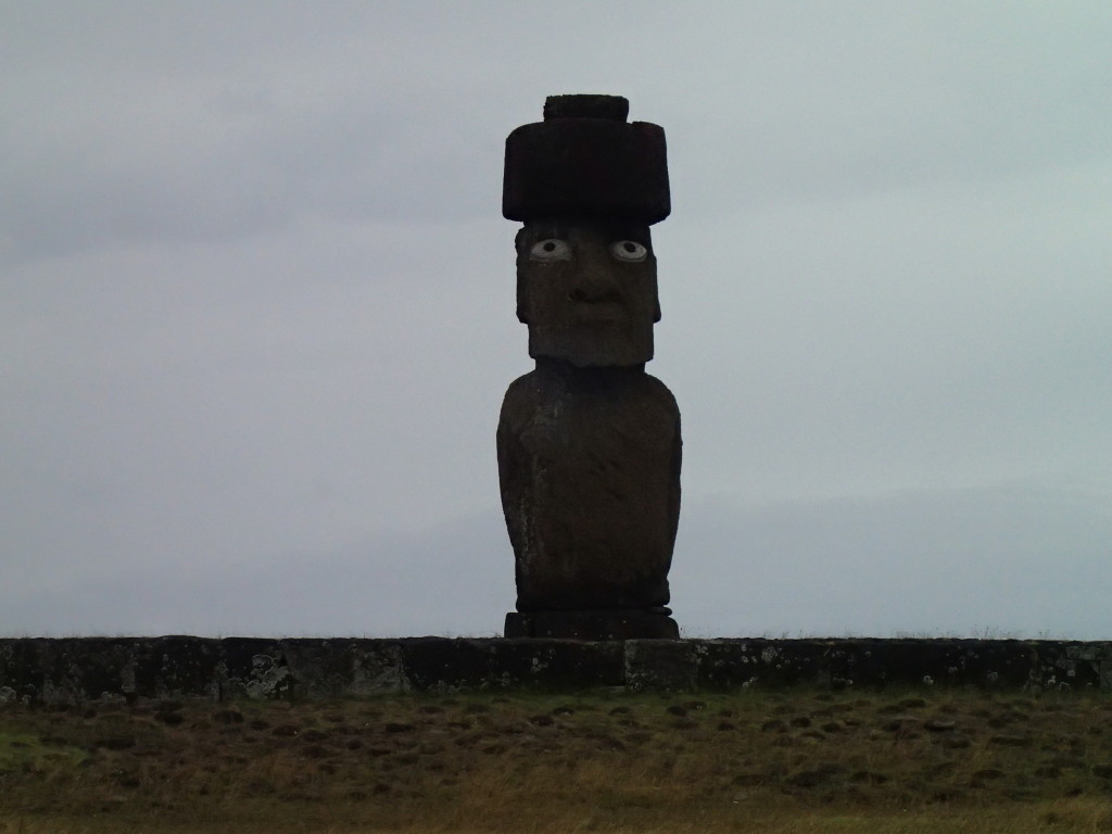 Ahu Tahai, the only moai with eyes